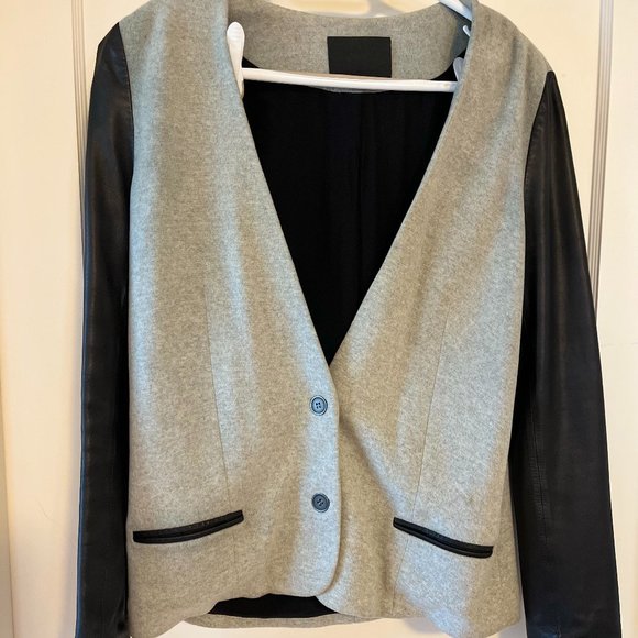 Alexander Wang Jacket with Leather Sleeves (Pre-Owned) - Picture 1 of 5
